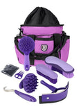 Harrison Howard Horse Grooming Brushes Kit 7 pieces with Organizer Tot Equine Care Series Horse Brush Sets New Purple - color: New Purple