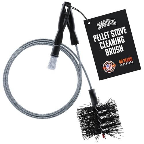 BRUSHTECH – Brushtech – Pellet Stove Cleaning Brush for 3" Vent Pipes Kit - Black