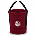 Graintex Tapered Canvas Bucket 12"x10"x15", Utility Tool Bucket One Inside Pocket, Reinforced Base & Carry Handle, Ripstop Canvas (Burgundy) - color: Burgundy