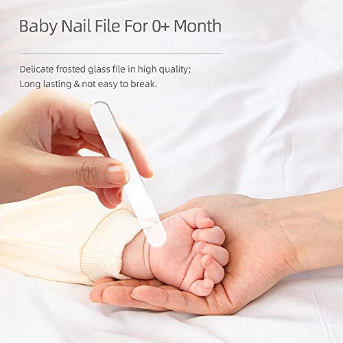 Baby Nail Clippers Set with Cute Case, Infant Fingernail and Toenail File Kit for Newborn Manicure and Pedicure, New Mom Grooming Gift - color: Bear White