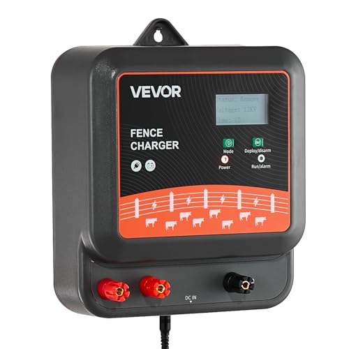 VEVOR Multi-Powered Electric Fence Charger, 2J/3J/5J, Electric Fence Energizer with Real-Time LED Display, 6.2 Miles Range, AC DC Powerful Fences Charger, Keep Out Wild Animals, for Livestock Poultry - style: 2J/3J/5J