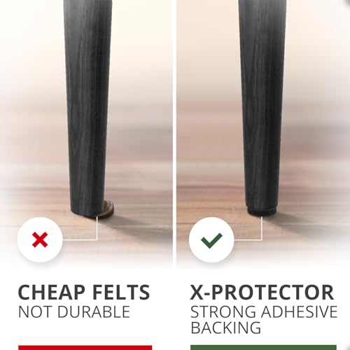Felt Furniture Pads 235 PCS X-Protector! Huge Quantity of Furniture Pads | Black Furniture Pads of Hardwood Floors with Many Big Sizes – Your Ideal Wood Floor Protectors for Furniture. - size: 235 PCS Black, Round & Square