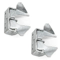 2 Pack Wall Mount Butterfly Latch 1-3/8" to 1-5/8",Gate Fork Lock with Padlock Hole,Chain Link Fence Parts, Gate Fork Latch,Chain Fence Gate Latching Hardware,Galvanized Steel (Silver - 2 pcs) - color: Silver - 2 pcs
