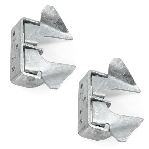 2 Pack Wall Mount Butterfly Latch 1-3/8" to 1-5/8",Gate Fork Lock with Padlock Hole,Chain Link Fence Parts, Gate Fork Latch,Chain Fence Gate Latching Hardware,Galvanized Steel (Silver - 2 pcs) - color: Silver - 2 pcs