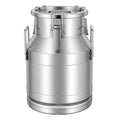 DYNAMI 2.6Gal Stainless Steel Milk Can with Sealed Lid and Handles,Anti-Leak Liquid Storage Barrel,Food Grade Container for Milk, Liquid,Solid Storage and Transport,Large Opening for Easy Cleaning - size: 2.6Gal
