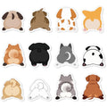 Yinder 24 Pads Dog Sticky Notes Cute Kawaii Dog Butt Memo Self Adhesive | Fun Cartoon Animal Themed Gifts for Office School, Veterinary Party Supplies, Bulk Adhesive Note Pads Valentines - style: Cute Dog