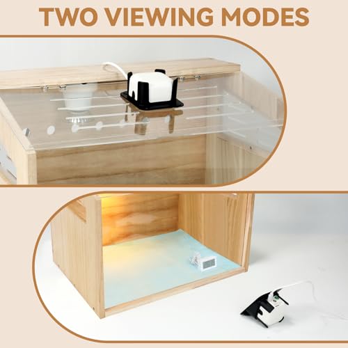 Chicken Brooder Box with Camera : 2.5K HD 5G Chicken Watching Camera, Adjustable Temperature Control Brooder Box for Small Chicks, Ducks, Quails, Idea Gift Christmas (15.7x12x12 Inches) ﻿