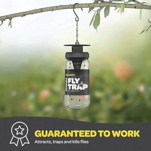 Outdoor Fly Trap Fly Traps with Dissolvable Non-Toxic Bait - Fly Repellent for Outdoor Use Only - Controls Flies for Patios, Barns, Ranches Etc. Hanging Fly Traps with Tie Included - size: 1 Pk