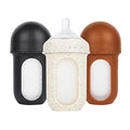 Boon Nursh Silicone Baby Bottles - Speckle - 8 Oz - 3 Count | 100% Food-Safe Silicone, Made Without BPA Or PVC, Medium Flow, Air-Free Feeding, Helps Reduce Colic Symptoms, Dishwasher Safe - color: Speckle, size: 8 Ounce (Pack of 3)