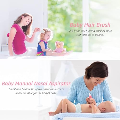 Baby Healthcare and Grooming Kit for Newborn Kids, 31PCS Upgraded Safety Baby Care Kit, Newborn Nursery Health Care Set, Baby Care Products (Pink（31PCS) - style: PINK-31