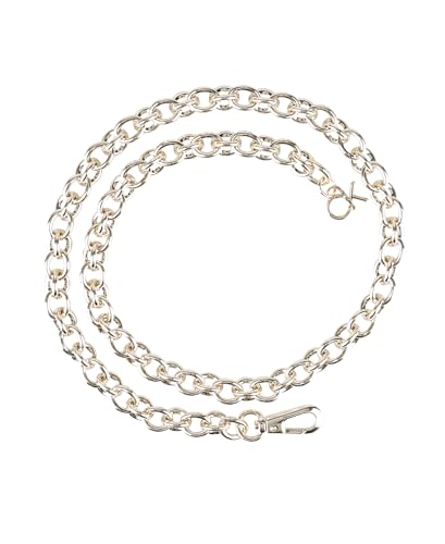 Calvin Klein Women's Slim Mesh and Chain Fashion Waist Belts for Dresses, Trousers - color: Gold, size: Medium