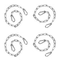 4PCS Stainless Steel Gate Chain Lock - 24 Inch Chain Link with Double-Ended Carabiners for Outdoor Fence and Metal Gates - Secure Gate Latches and Locks for Cow, Horse, Dog, Pet Cages - size: 4 Pack
