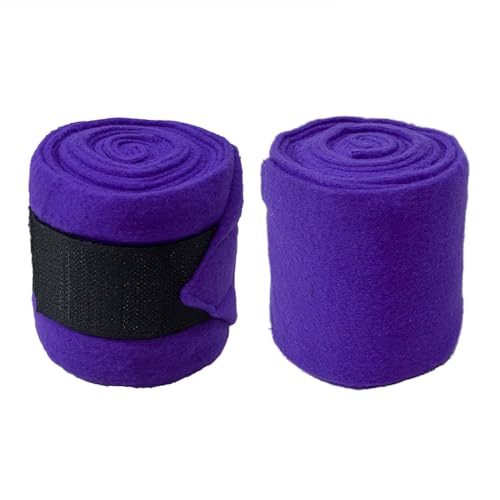 Horse Leg Bandage/Horse Leg wrap (Set of 4) Red, Blue, Navy Blue, Black, Pink, and White (Purple) - color: PURPLE