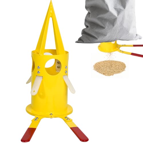 Big Bag Dispenser Bulk Bag Unloader Big Bag Animal Feed Unloader for Warehouse Farm Home Use (Yellow + Red) - color: Yellow + Red