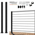 CR Fence & Rail V4 (ONLY) Horizontal Guard Rail End Post DIY Kit, Bracket Included (NOT Compatible with Other Systems) - size: V4 - 36", style: 36" - 2x End Posts