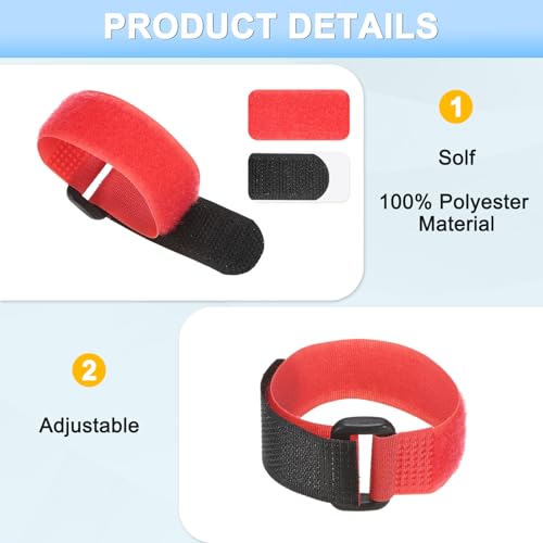 M METERXITY 10-Pack Rooster Collars, 8.07" x 0.79" Adjustable Soft Polyester Anti-Noise Neck Belt for Chickens and Poultry Birds, Noise Control Collar [Red/Yellow] - color: Red/Yellow