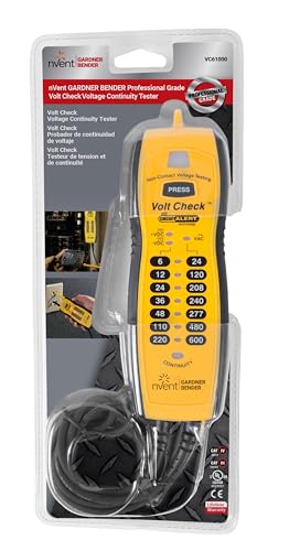 Sperry Instruments VC61000 Volt Check Voltage & Continuity Tester, Black & Yellow | Heavy-Duty Smart Meter with Circuit Alert Non-Contact Detection, Black & Yellow (Formerly: Sperry Instruments)