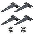 6 inch T Strap Hinges, Heavy Duty T-Strap Shed Door Hinges Gate Hinges, Tee Hinge for Wooden Fences,Yard Door,Barn Door Gates, Wrought Rustproof 4PCS