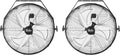 Simple Deluxe 18 Inch Industrial Wall Mount 3 Speed Commercial Ventilation Metal Fan for Warehouse, Greenhouse, Workshop, Patio, Factory and Basement(Black) - size: 18 Inch, style: 2 Pack
