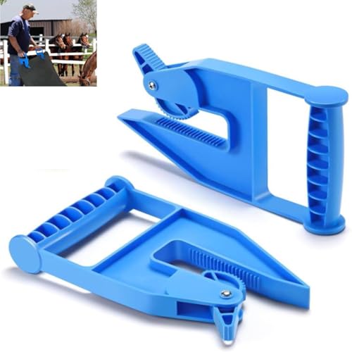 Pair of Heavy Duty Stall Mat Movers – Rubber Mat Grippers Tool for Horse Stalls, Gym & Trailer Mats, Ergonomic Mat Puller Saves Back & Hands, Easy Lift & Move (2 Pack)