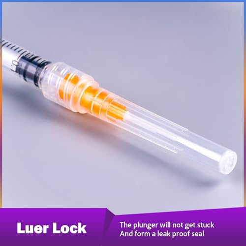 Syringes 1ml with 25 Gauge 1 Inch Needle Disposable Lab Syringe, 100 Pack - size: 1ML 25G 1" 25MM
