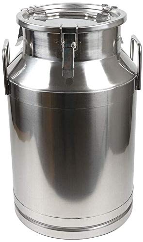 40L/10.5Gal Milk Cans-Stainless Steel Milk Transport Barrels Pail Milk Bucket Jug Oil Barrel Wine Barrel Canister Silicone Seal Barrels - size: 40L