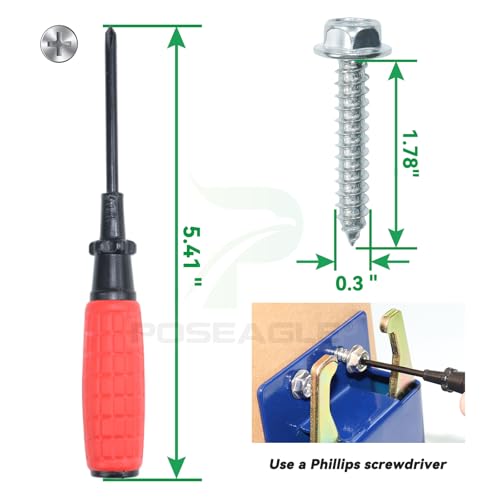 [Upgraded] Blue S16100100 Two Way Gate Latch, Farm Gate Latch | Include Hardware and Screwdriver for Cattle Gate Latch, Metal Gates with 1-5/8" to 2" Diameter Round Tubes - color: A05 1xS16100300 Gate Latch for 1-5/8" to 2" Tubes