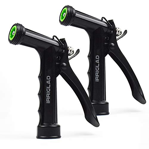 Hose Nozzle 2 Pack, Full Size Pistol Grip Water Nozzle Sprayer with Threaded Front, High Pressure Nozzle, Adjustable Spray Water Flow for Watering Plants, Showering Pet, Washing Car, Cleaning - color: Black, size: 2pcs