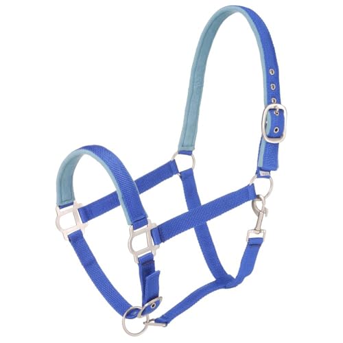 Tough1 Padded Halter with Satin Hardware - color: Royal Blue, size: Pony