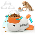 Dog Interactive Treat Dispenser Toy Food Puzzle Slow Feeder Duck-Shaped Dog Puzzle Feeders for Small Medium Dogs Cats IQ Training Reduces Bloating for Healthy Eating (White) - color: WHITE