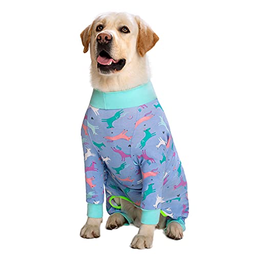 Dog Surgery Recovery Suit Female Male for Dogs After Surgery Medium Large Dogs Onesie Dog Pajamas Pjs Clothes (Purple, 28 (Chest 26.77 in | Backlength 18.11)) - color: Purple, size: 28 (Chest 26.77 in | Backlength 18.11)