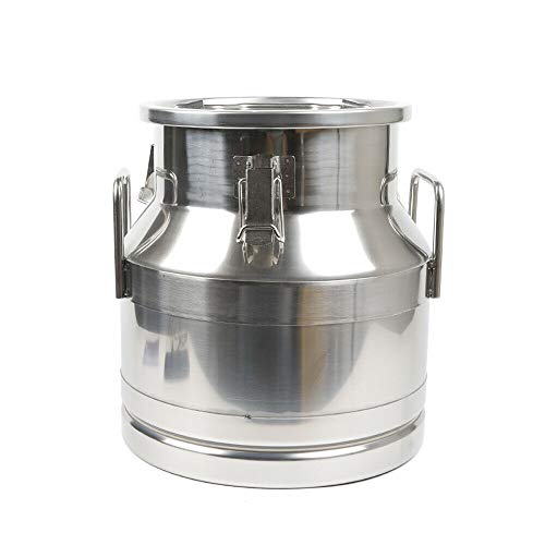 20L/5.25Gal Milk Cans-Stainless Steel Milk Transport Barrels Pail Milk Bucket Jug Oil Barrel Wine Barrel Canister Silicone Seal Barrels - size: 20L