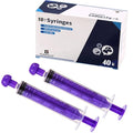 40pcs 10ml Syringes with Caps for Industry Lab Pet Feeding (Purple) - color: Purple, size: 10ml-40Pack