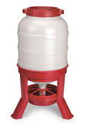 Little Giant® Plastic Dome Feeder | Heavy Duty Plastic Gravity Fed Poultry Feed Container Tank | Backyard Poultry for Hobbyists, Farmers and Ranchers | 60 LB - size: 60 LB