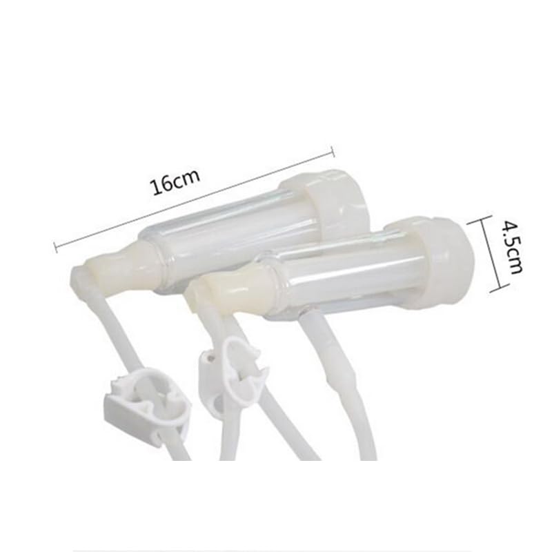 Silicone Goat Milking Machine Replacement Parts, Clear Tubes with 2 Teatcups(φ20mm) Dairy Equipment Accessories