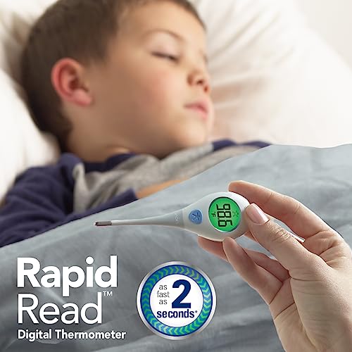 Vicks RapidRead Digital Thermometer | Temperature Readings in 2 Seconds, Use as Oral Thermometer for Adults and Baby, Rectal Thermometer or Under Arm - style: Thermometer