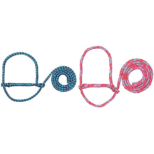 Weaver Leather Poly Rope Sheep Halter Bundle (Blue/Mint/Gray and Hot Pink/Coral/Mint)