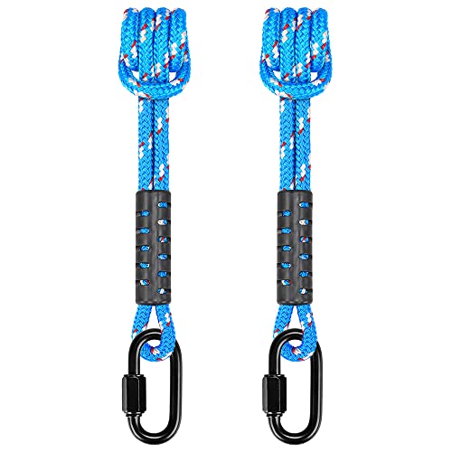 Poseidon Series Sewn Prusik Loops Ropes, Safety, 19", Diameter 2/5", 2 Pack, Blue - color: Blue
