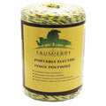 656 Feet 200 Meter Yellow/Black Electric Fence Polywire, 6 Stainless Steel Conductors, Easy to Install Electric Fencing - 1 Roll - size: 655ft