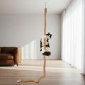 Weysat 2'' x 8.9 ft Cat Climbing Rope with Hook, Natural Jute Rope for Ceiling and Wall Mounted, Space Saving Kitten Scratching Post Toy for Indoor Outdoor - size: 2'' x 8.9 ft