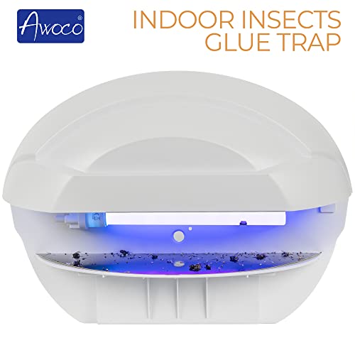 Awoco LED 5W Wall Mount Sconce Sticky Fly Trap Lamp for Capturing Flying Insects, Flies, Mosquitoes, and Moths (Fly Trap + 6 Glue Boards) - size: Fly Trap Combo