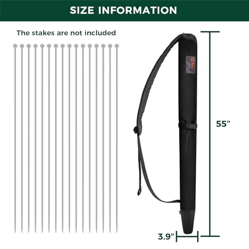 FXW Stake Bag Designed for Storing and Carrying While Camping | Multi-Brand Fit, for 50"H Playpen Stakes, Hands-Free Design, Stakes Not Included - size: 50inch