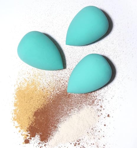 Beauty Bakerie Blending Egg Beauty Sponge Cosmetic Face Make up Blender Sponge Applicator for Powder, Liquid, Foundation, Concealer and Blending, Latex Free 6 Pack Set, Pink/Turquoise - color: Pink/Turquoise