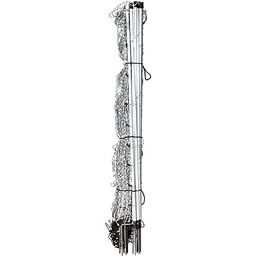 Premier 1 ElectroStop® Double Spike Fence – Sheep & Goats – 42"H x 164'L | White/black. Double spike posts for stability. 10x more conductive. Also for cattle & hogs. Energizer sold separately.