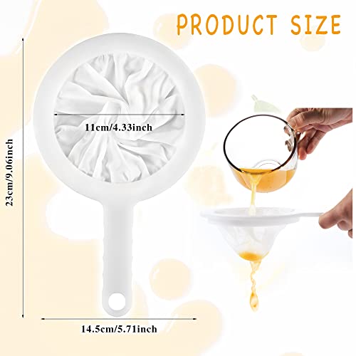 3 Piece 100 Mesh 200 Mesh 400 Mesh Kitchen Ultra-Fine Nylon Mesh Strainer I Plastic Sieve Filter Spoon for Filtering Coffee Juice Milk Honey Wine - size: Plastic Sieve Fine Mesh