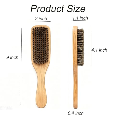 Boar Bristle Dog Brush for Short Haired Dogs, Natural Wooden Grooming Tool, Reduce Shedding, Detangle & Massage Sensitive Skin, Grooming to Calm Dogs & Build Pet Owner Bonding (Peach wood) - color: Peach wood