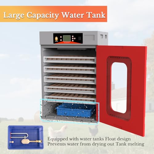400 Eggs Incubator ，Automatic Incubator for Hatching Eggs, with Automatic Egg Turning and Temperature Humidity Control, Poultry Hatching Incubator for Chicken Duck Goose Quail Bird - color: 400 Eggs