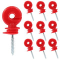 Red Electric Fence Insulator, 10Pcs, 91mm/3.58 inch | Screw-in, For Ranch Agricultural Fencing - color: Red