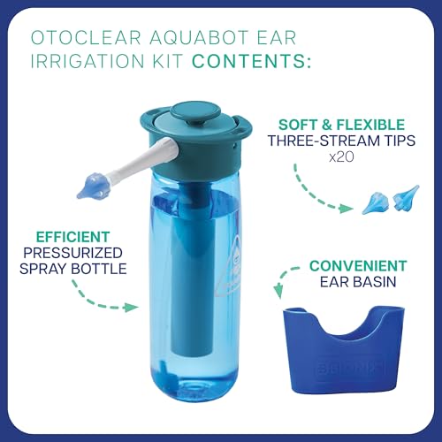 Bionix - OtoClear Aquabot Ear Irrigation Kit, Comfortable, Easy-to-Use, for Safe Earwax Removal, Ideal for Healthcare Providers, Soft & Flexible (22-Piece Set) - color: Otoclear Aquabot Ear Irrigation