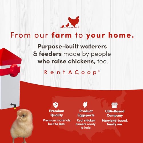 RentACoop 32oz Chicken Drinker with 2 Versatile Nipples